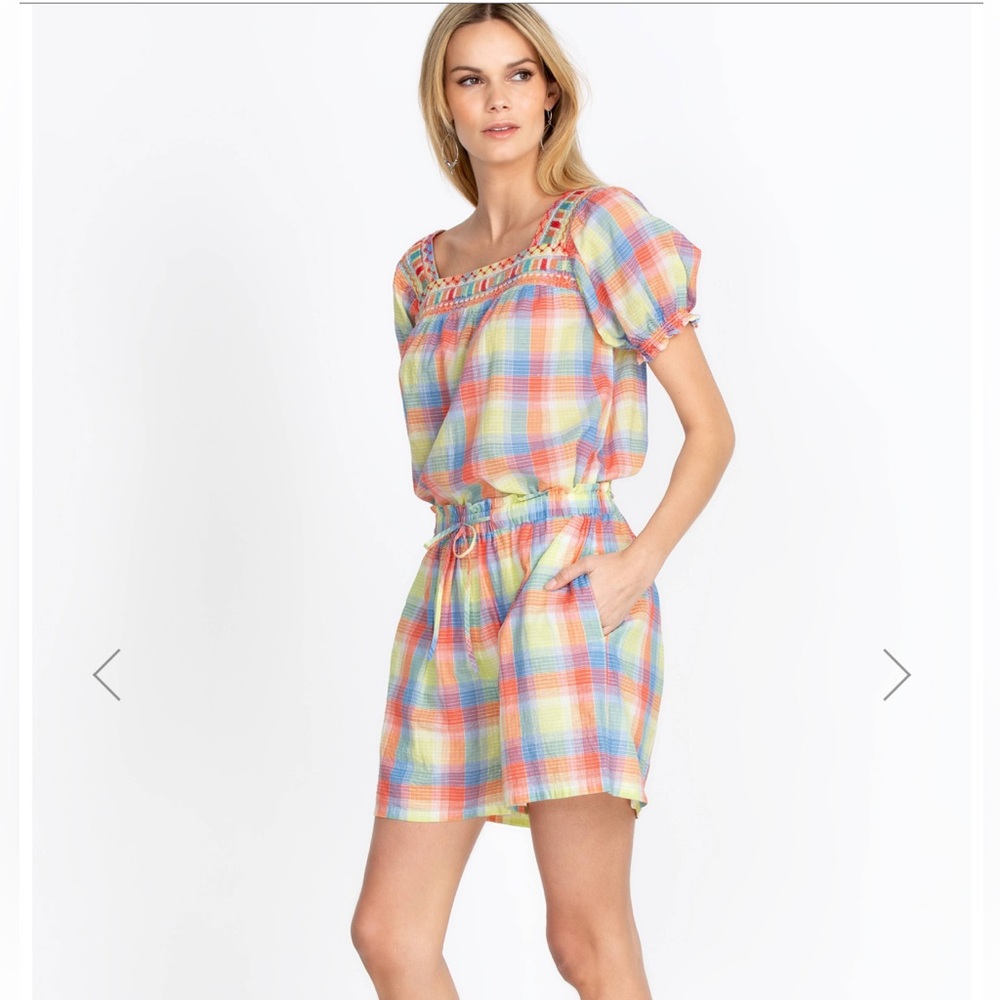 Johnny Was Workshop Delacey Plaid Paperbag Waist Shorts w Pockets w MEASUREMENTS - Picture 12 of 14